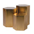 Hexagonal Gold Side Table
